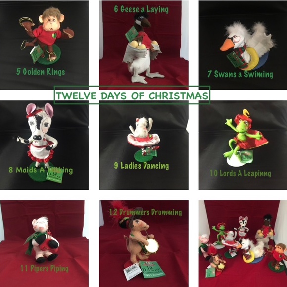 12 Days of Christmas Set #3 - Annalee Dolls Annalee 12 Days of Christmas 11 Pipers Pig NWT